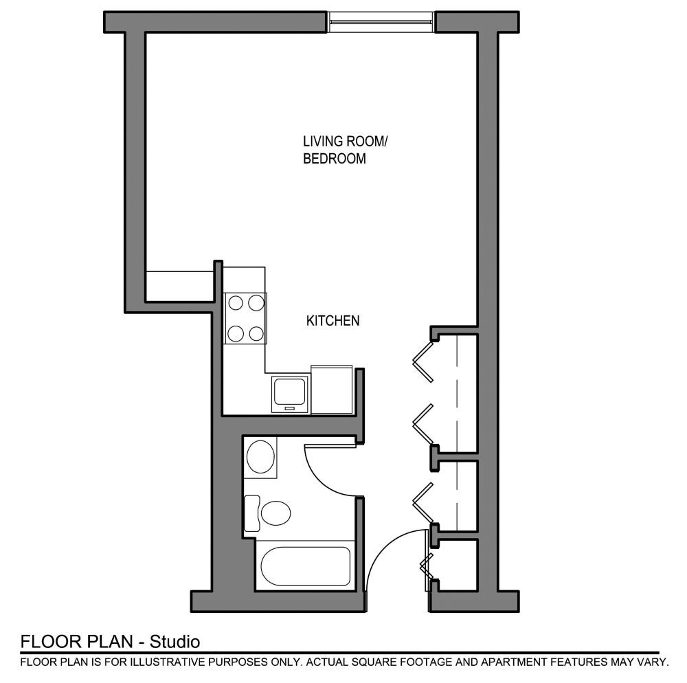 Floorplan for Quincy Studio